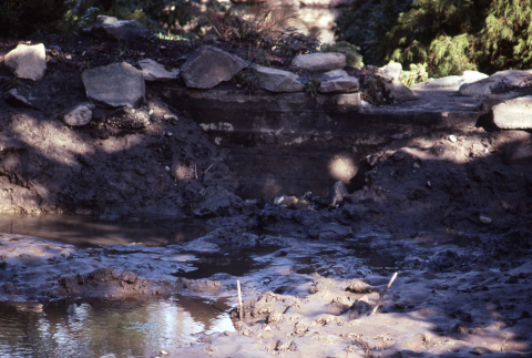 Mapes Creek; wall of second pond (ddr-densho-354-1164)