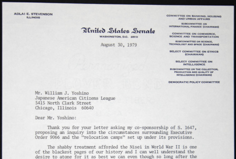 Letter two William Yoshino from Adlai Stevenson (ddr-chijacl-1-428)