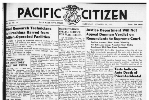 The Pacific Citizen, Vol. 29 No. 18 (October 29, 1949) (ddr-pc-21-43)