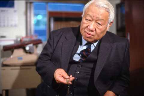 Mazaru Ogawa with Phi Beta Kappa key (ddr-densho-1007-487)