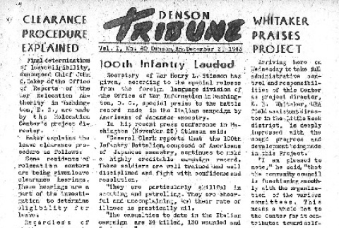 Denson Tribune Vol. I No. 80 (December 3, 1943) (ddr-densho-144-121)