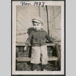 Photo of a toddler in a jacket and hat (ddr-densho-483-703)