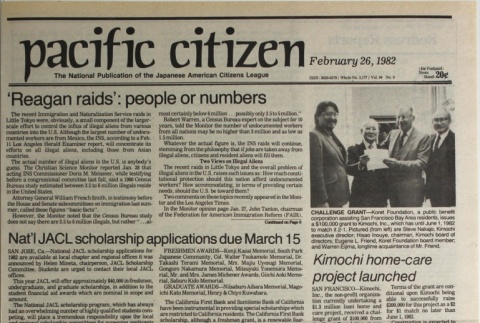 Pacific Citizen, Vol. 94, No. 8 (February 26, 1982) (ddr-pc-54-8)