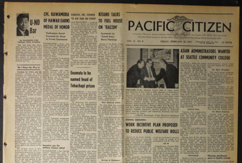 Pacific Citizen, Vol. 72, No. 8 (February 26, 1971) (ddr-pc-43-8)