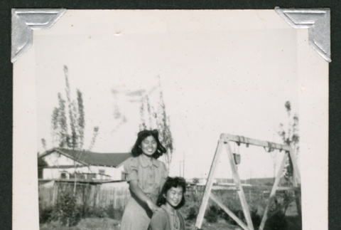 2 girls at playground (ddr-densho-550-150)