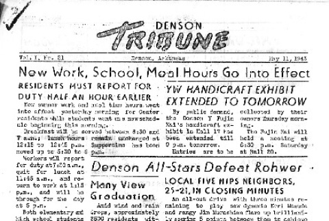Denson Tribune Vol. I No. 21 (May 11, 1943) (ddr-densho-144-62)