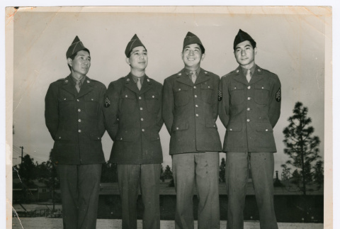 Four servicepeople (ddr-densho-1007-63)