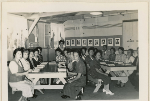 Adult education group in art room (ddr-densho-37-973)