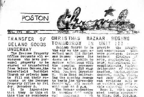 Poston Chronicle Vol. XVI No. 25 (December 2, 1943) (ddr-densho-145-442)