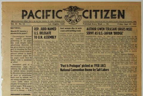 Pacific Citizen, Vol. 45, No. 13 (September 27, 1957) (ddr-pc-29-39)