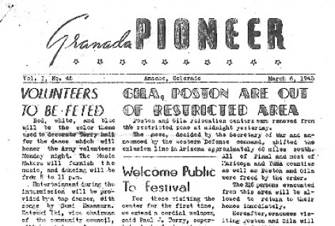 Granada Pioneer Vol. I No. 45 (March 6, 1943) (ddr-densho-147-46)