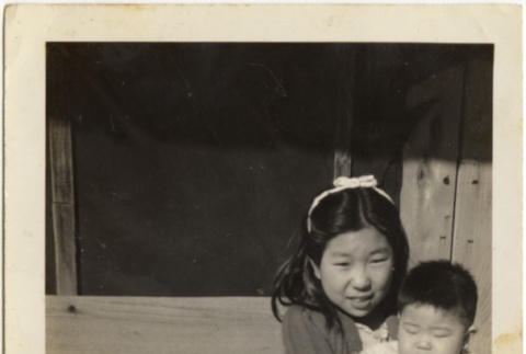 Two children at Rohwer concentration camp (ddr-densho-331-8)