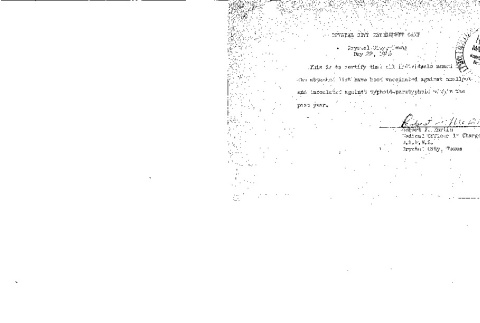 List of Incarcerees repatriating to Japan from Crystal City at the direction of Lt. Colonel J.M. Bowman (ddr-densho-564-1)