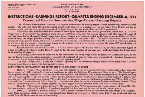 Transmittal Form for Summarizing Wage-earners' Earnings (ddr-densho-423-265)