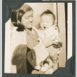 Irene Kimora holding baby (ddr-densho-442-181)