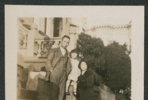 family standing on steps (ddr-densho-378-548)