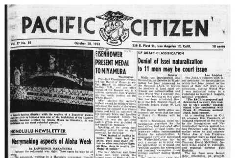 The Pacific Citizen, Vol. 37 No. 18 (October 30, 1953) (ddr-pc-25-44)