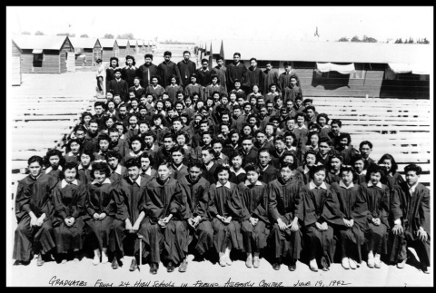 Graduates from twenty-four high schools in Fresno Assembly Center (ddr-csujad-55-1597)