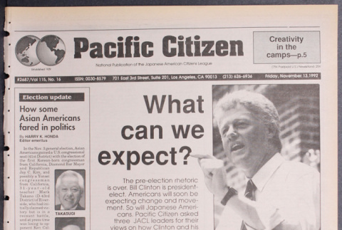 Pacific Citizen, Vol. 115, No. 16 (November 13, 1992) (ddr-pc-64-41)