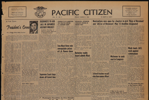 Pacific Citizen, Vol. 54, No. 9 (March 2, 1962) (ddr-pc-34-9)