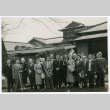 Mitsuye Yabe and Tour Group Posing in Front of Building (ddr-ohs-1-130)