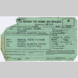 Notice to report to work for Sally Domoto (ddr-densho-329-978)