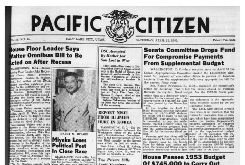 The Pacific Citizen, Vol. 34 No. 15 (April 5, 1952) (ddr-pc-24-15)