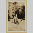 Woman on rock (ddr-densho-287-612)