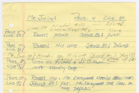 Corrections to Deposition (ddr-densho-501-370)