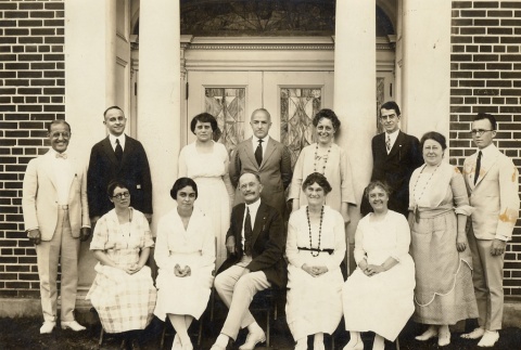 Dr. and Mrs. Theodore Richards posing with others for a group photograph (ddr-njpa-2-1101)