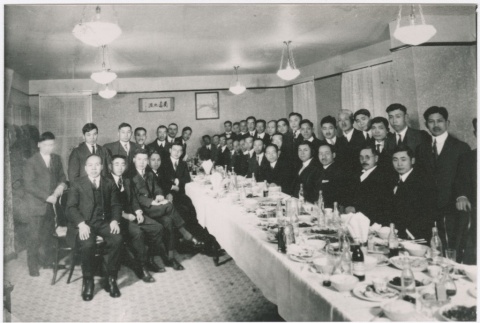 Banquet honoring Colonel Hirabayashi (ddr-densho-353-339)