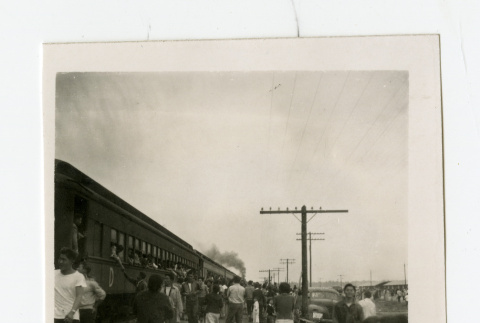 Train leaving the Jerome camp (ddr-csujad-38-89)