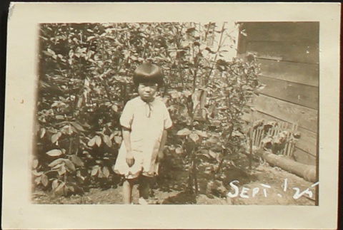 Nisei girl in garden (ddr-densho-259-443)
