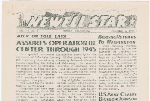 The Newell Star, Vol. II, No. 5 (February 1, 1945) (ddr-densho-284-54)