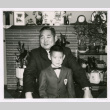 Takeo Isoshima and son Mark Isoshima dressed in suits (ddr-densho-477-356)