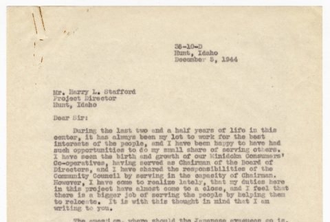 Letter to Harry L. Stafford (ddr-sbbt-2-29)