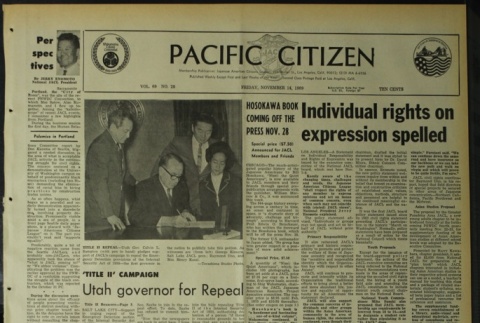 Pacific Citizen, Vol. 69, No. 20 (November 14,1969) (ddr-pc-41-46)