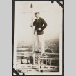 Man standing on railing (ddr-densho-326-217)
