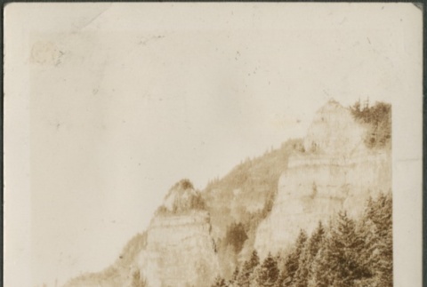 View of St. Peter's Dome and Cathedral Peak (ddr-densho-316-77)