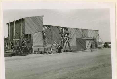 Rear view of auditorium under construction (ddr-densho-37-1325)