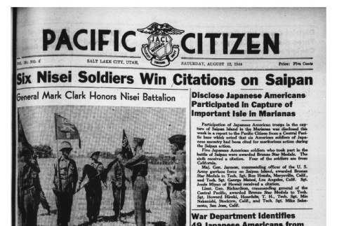 The Pacific Citizen, Vol. 19 No. 6 (August 12, 1944) (ddr-pc-16-33)