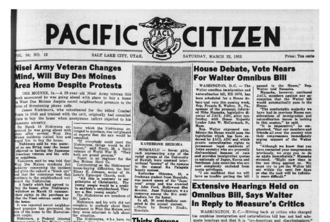 The Pacific Citizen, Vol. 34 No. 12 (March 22, 1952) (ddr-pc-24-12)