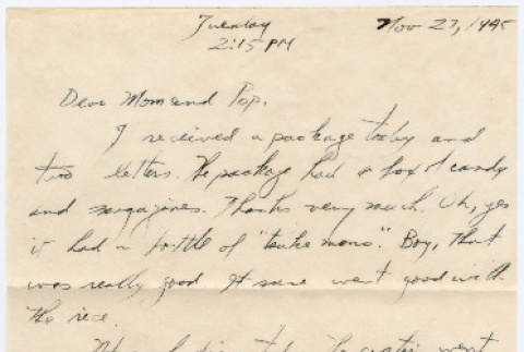 Letter from Tadashi Ishida to Mr. & Mrs. Y Ishida (ddr-densho-535-299)