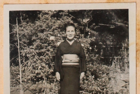 Photo of a woman in a kimono (ddr-densho-483-447)