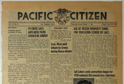 Pacific Citizen, Vol. 45, No. 4 (July 26, 1957) (ddr-pc-29-30)