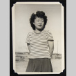 Women in a striped top (ddr-densho-542-706)