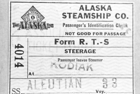 Steamship identification ticket (ddr-densho-15-19)