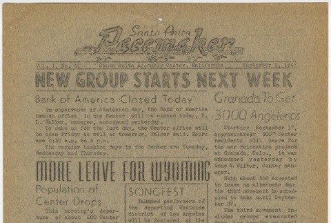 Santa Anita Pacemaker: Vol. 1, No. 41 (September 9, 1942) (ddr-janm-5-41)