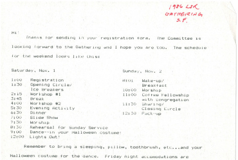 1986 Lake Sequoia Retreat Gathering letter (ddr-densho-336-1764)