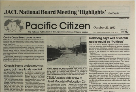 Pacific Citizen, Vol. 95, No. 17 (October 22, 1982) (ddr-pc-54-42)